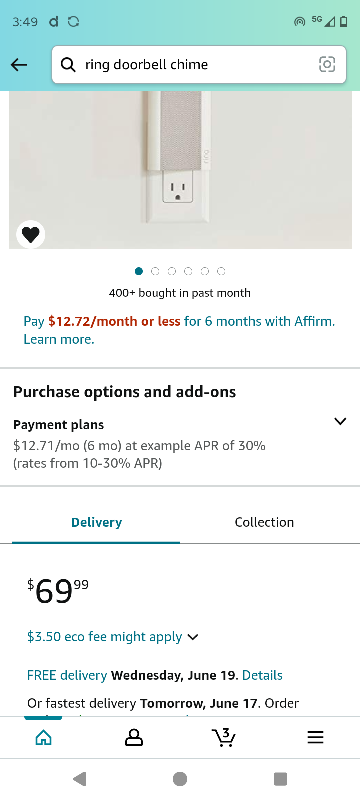ring doorbell 3 battery edition with chime pro - photo 3