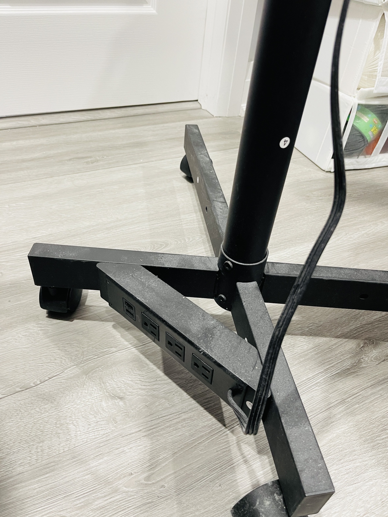 Movable TV cart with Power Outlet - photo 2