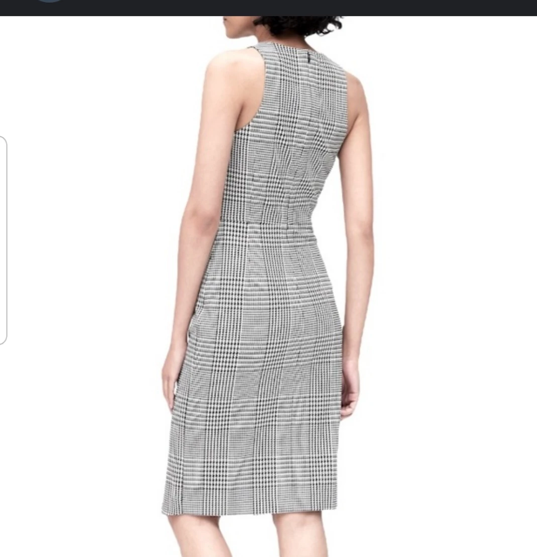 Banana Republic Dress, Plaid Print Sleeveless Midi 2 image indicator(5)