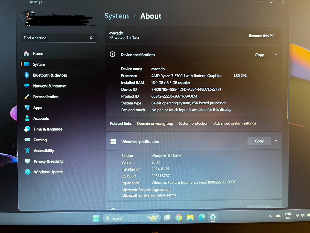 HP Laptop 15-ef2xxx - photo 2