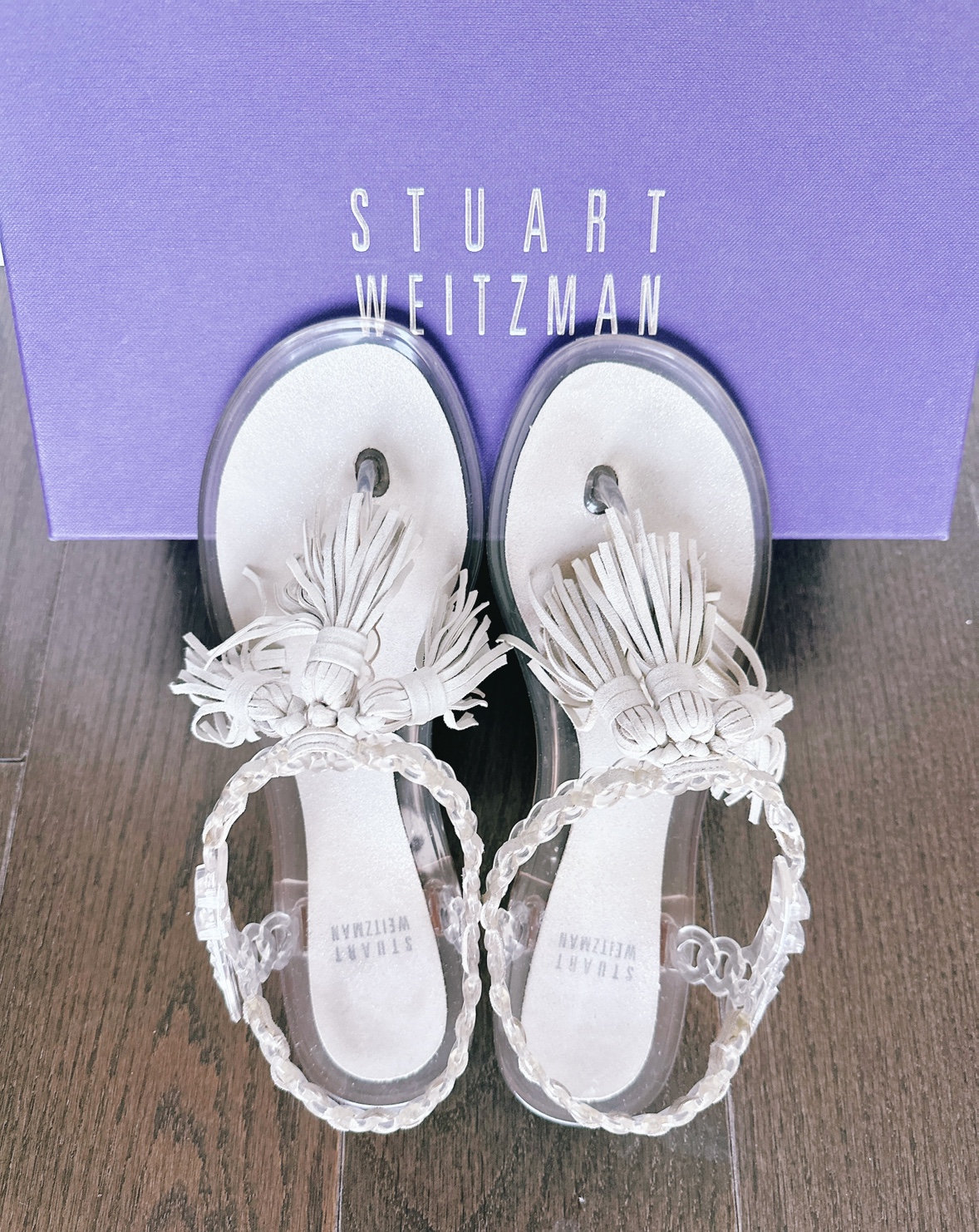 Stuart Weitzman Flat Getali Jelly Tassel Thong Sandals image indicator(2)