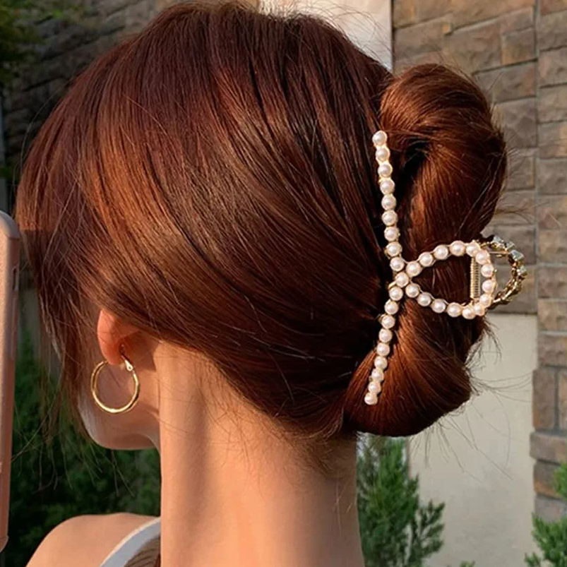 Brand new Gold Hair clip with Pearls image indicator(5)