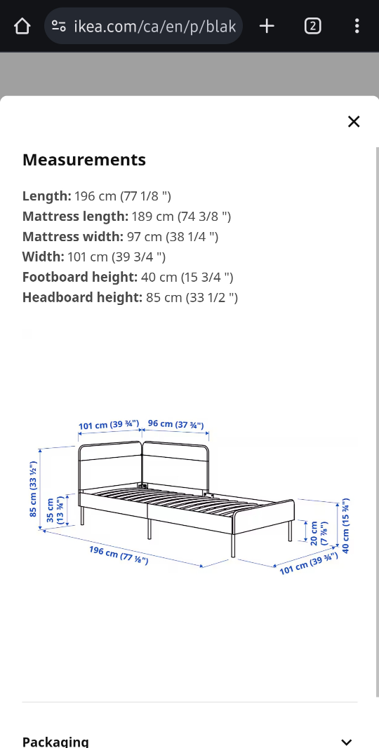 IKEA BLAKULLEN Twin Bed with Spring Mattress (Almost New!) - photo 4