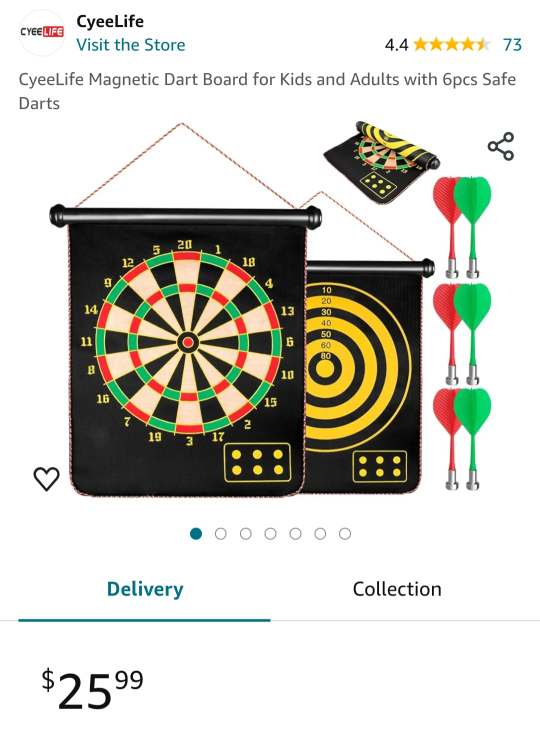 Magnetic Dart Board - Like new! thumbnail