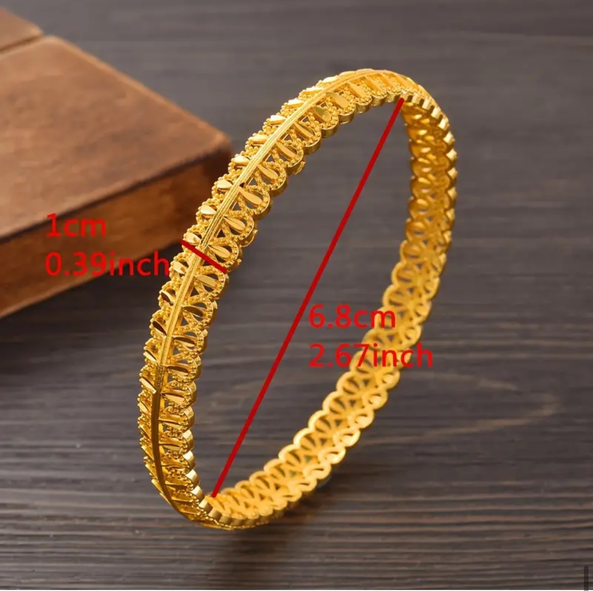24 K plated bagel bracelet 2 pcs - photo 2