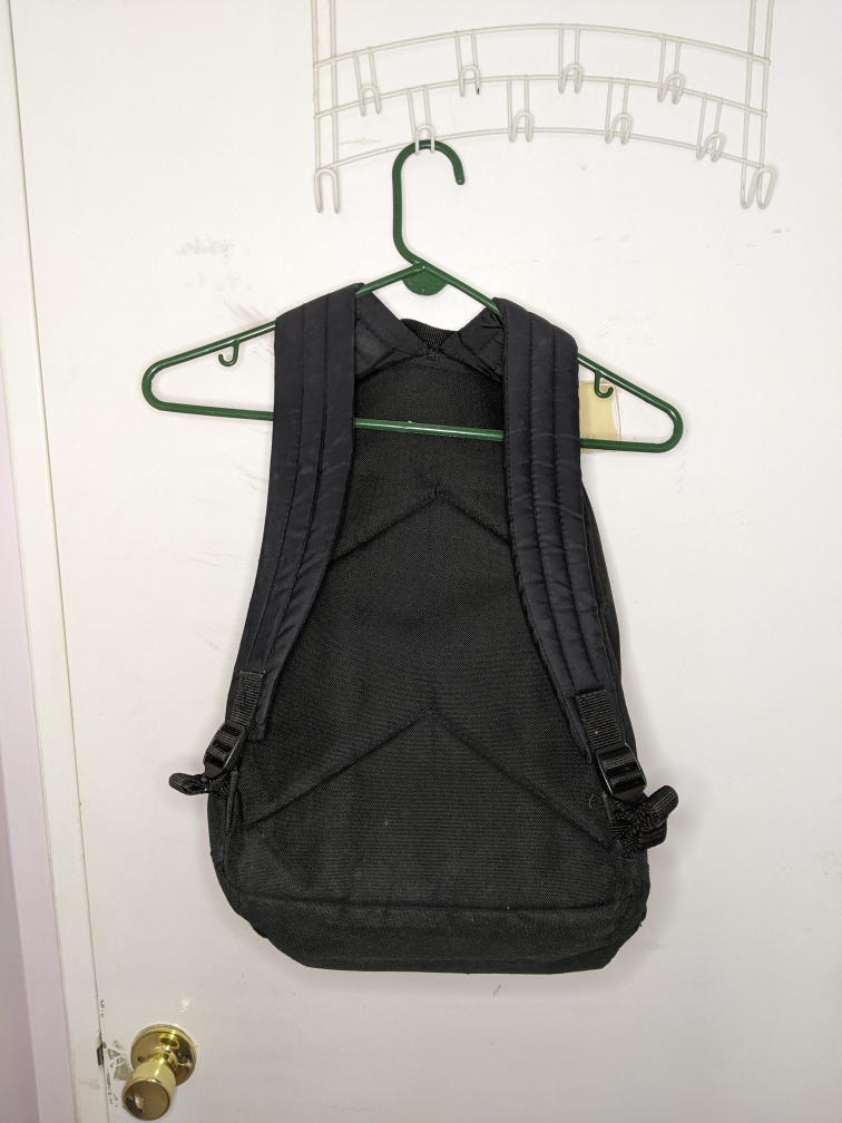 Adidas Backpack School Work Multiple Zipper Bag Black & White image indicator(2)