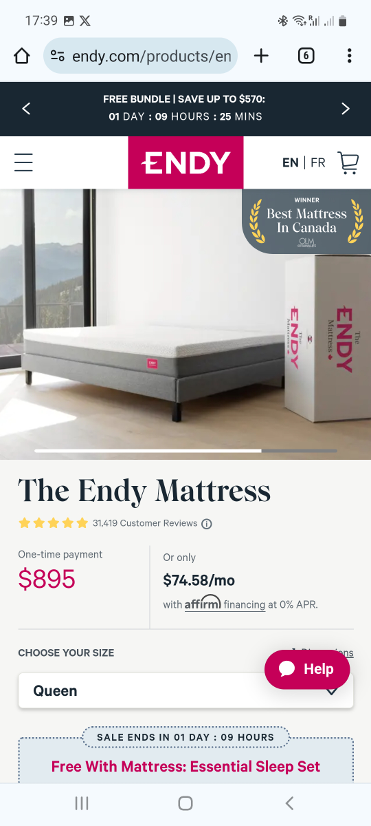 The Endy Mattress