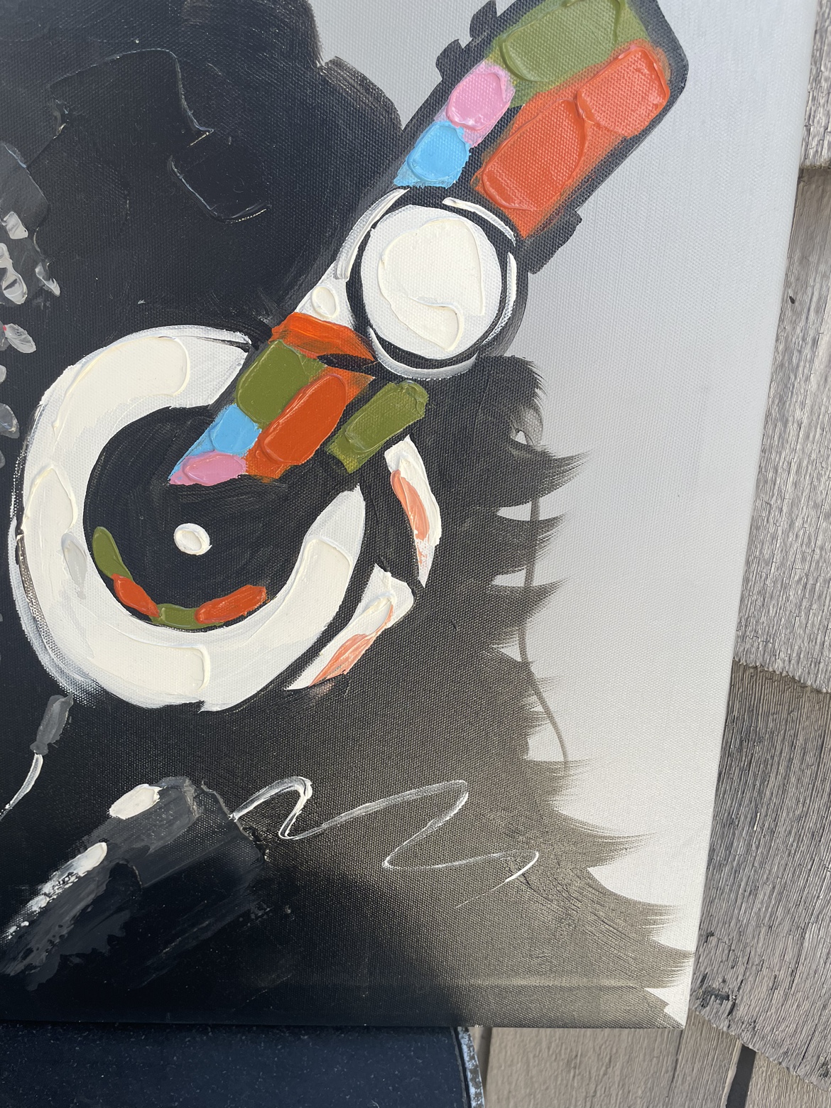 Graffiti Street Art urban DJ orangutan canvas painting image indicator(4)