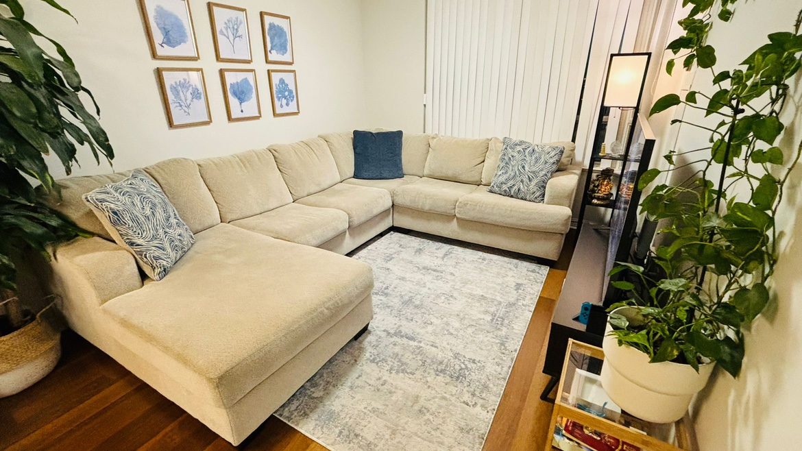 Beautiful C-section sofa for sale