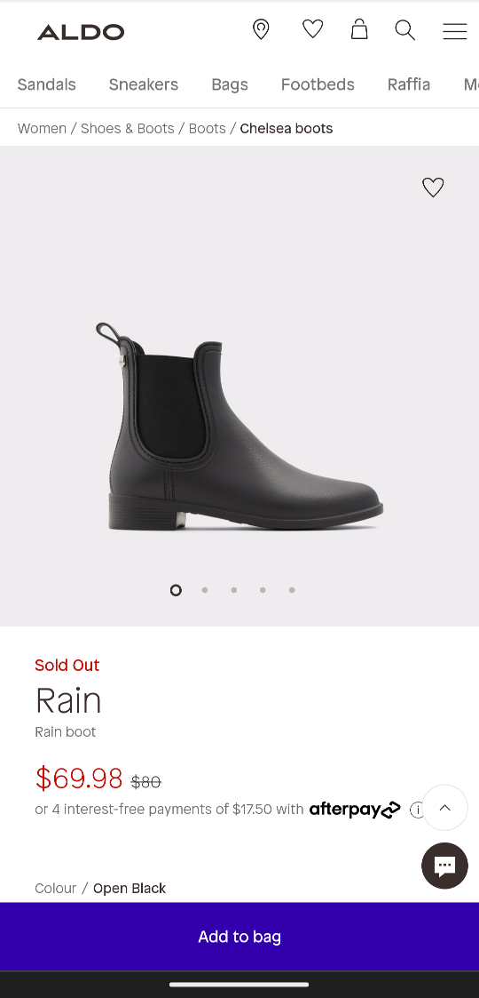 Aldo rain Boots.