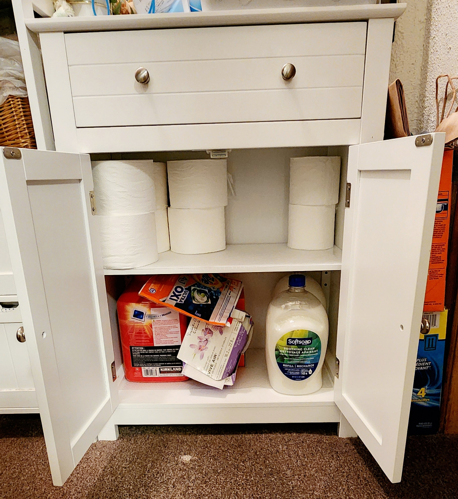 VASAGLE Free Standing Bathroom Cabinet, Kitchen Cupboard Storage image indicator(7)