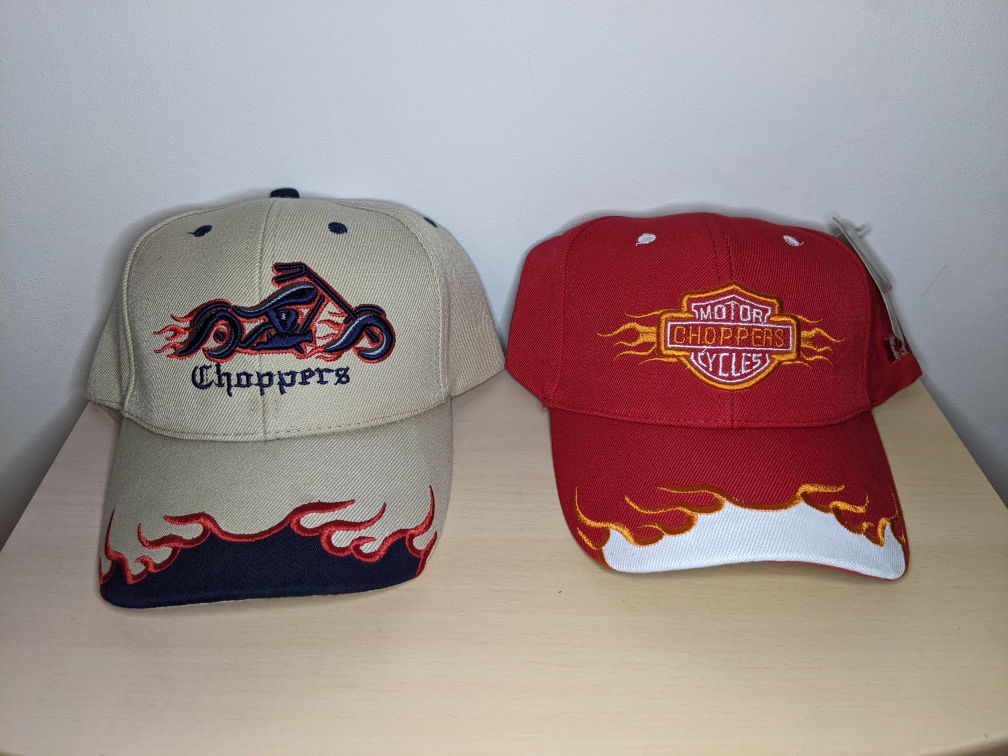 Choppers Motorcycles Logo Cap Hat Size Adjustable New Red/Beige image indicator(3)