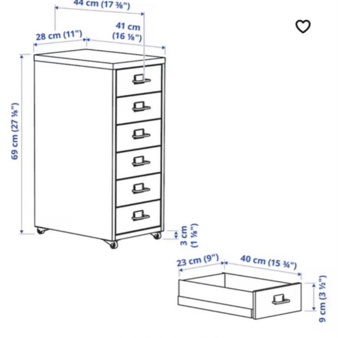 IKEA Helmer Drawer Unit - photo 2