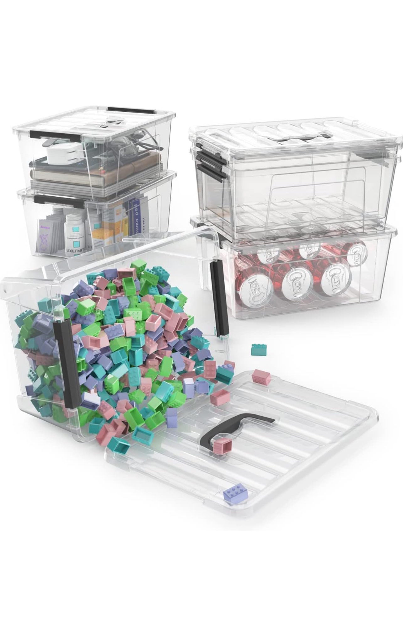 Clear Storage Latch Bins 6 pack - photo 3