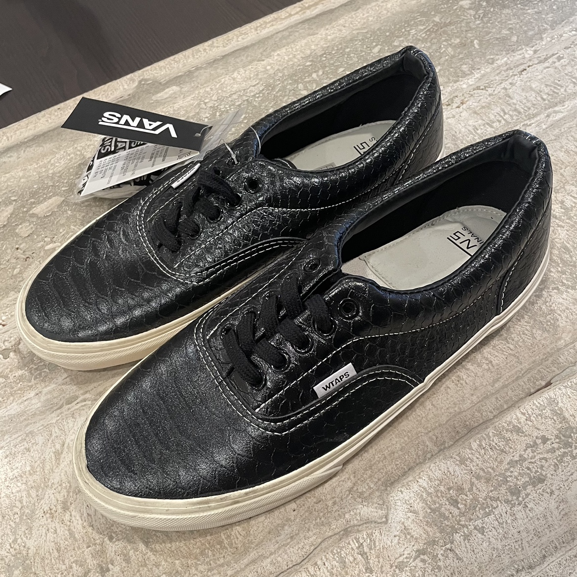 🧡 Vans Unique Black Sneakers Mens size 9 - photo 2