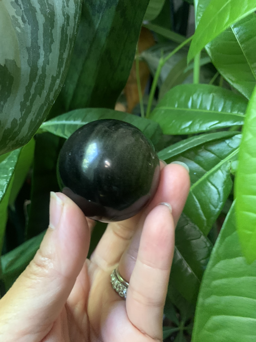 Gold obsidian sphere (a) | crystal image indicator(4)