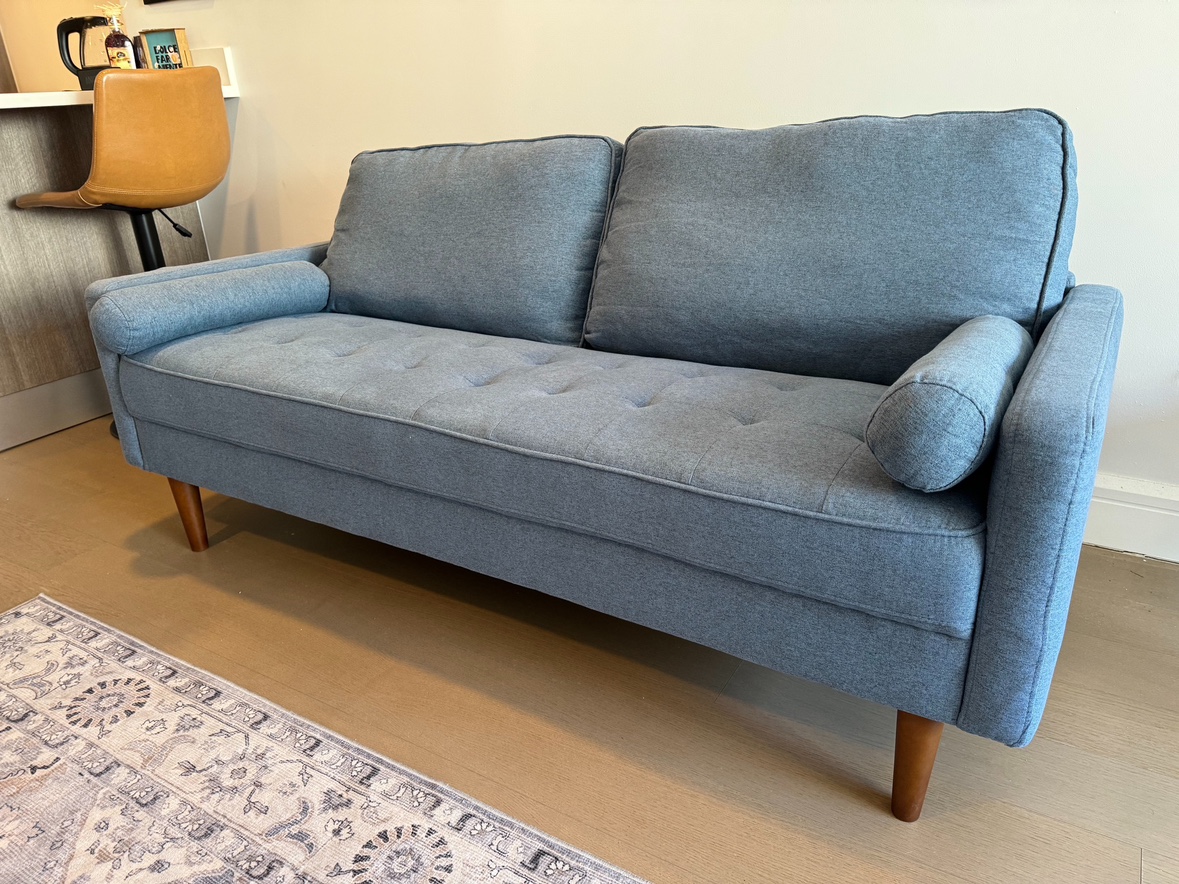 68 inch mid century modern sofa