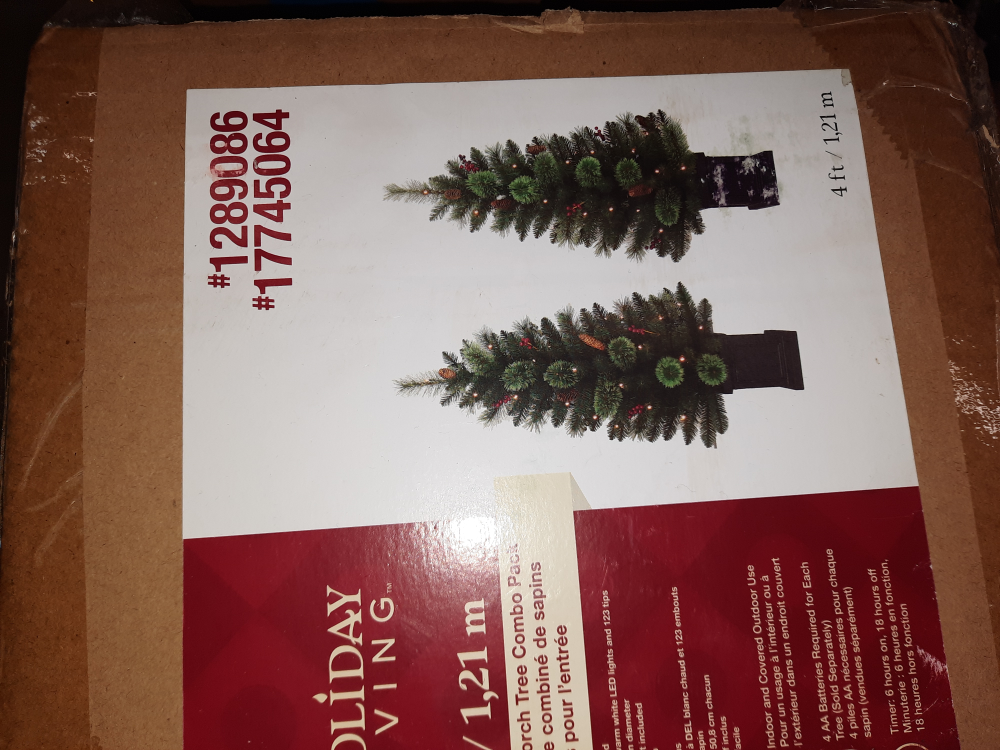 $129 New inbox lot of 2 Holiday living porch trees image indicator(2)
