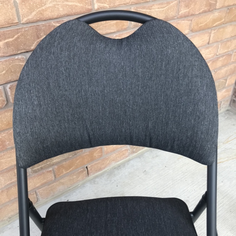 FOLDING CHAIRS GREY FABRIC PADDED - photo 3