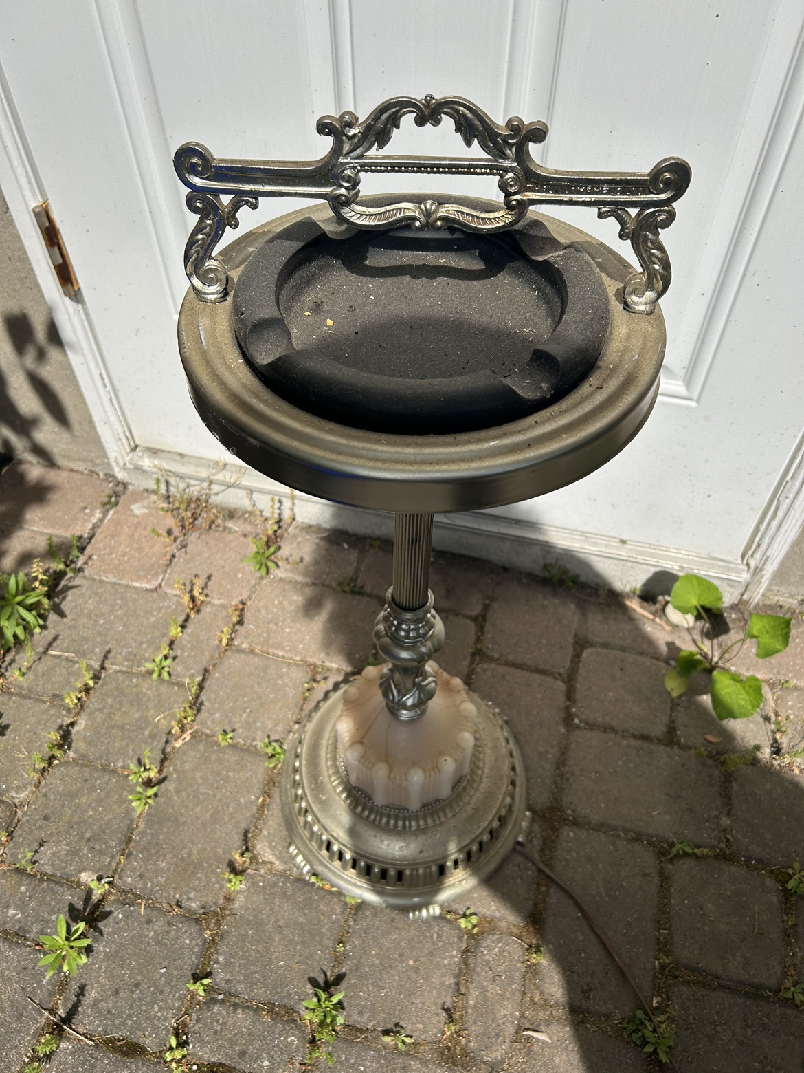 Vintage Ashtray Stand with light