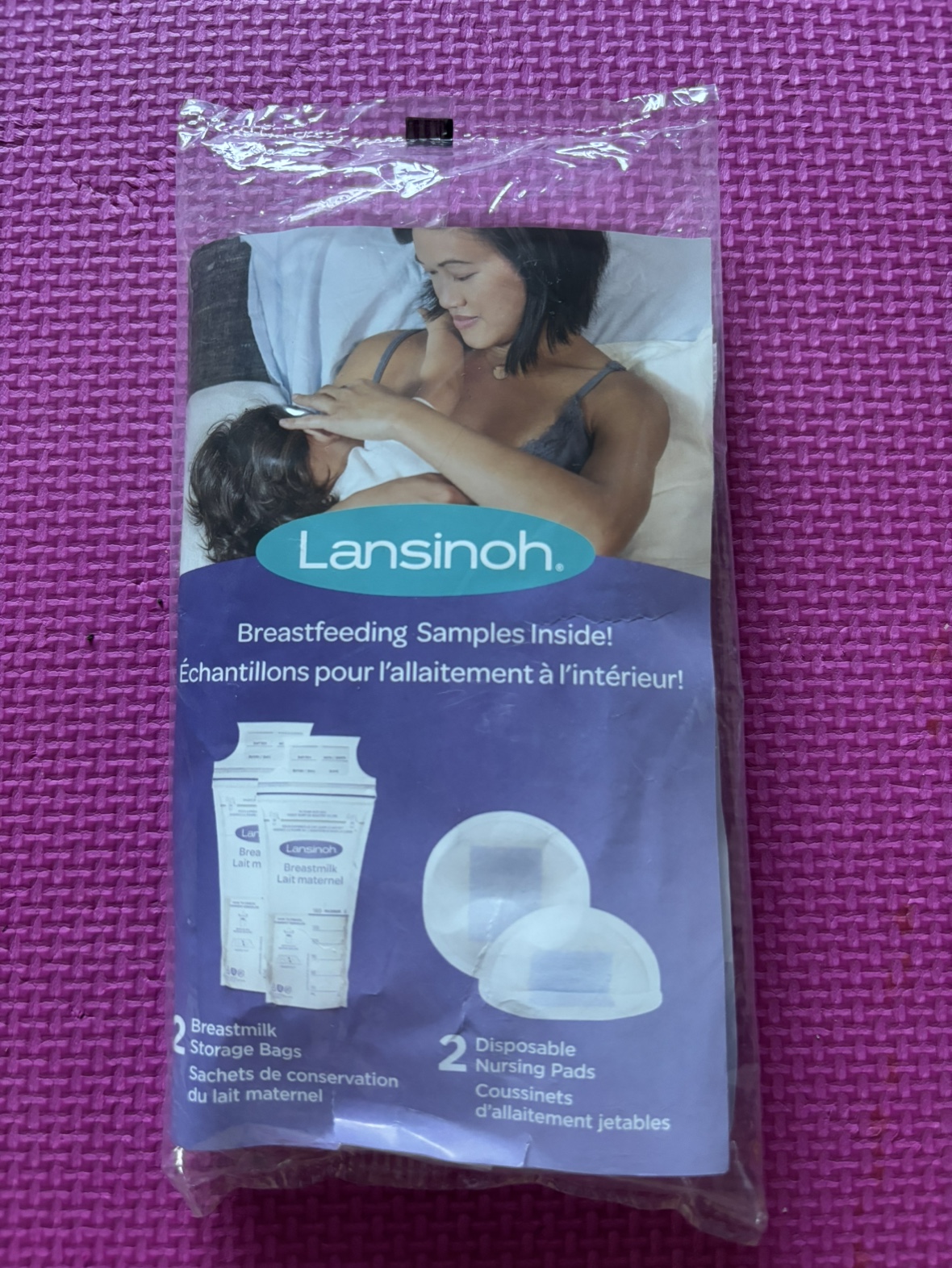 Breastmilk storage bag nursing pads