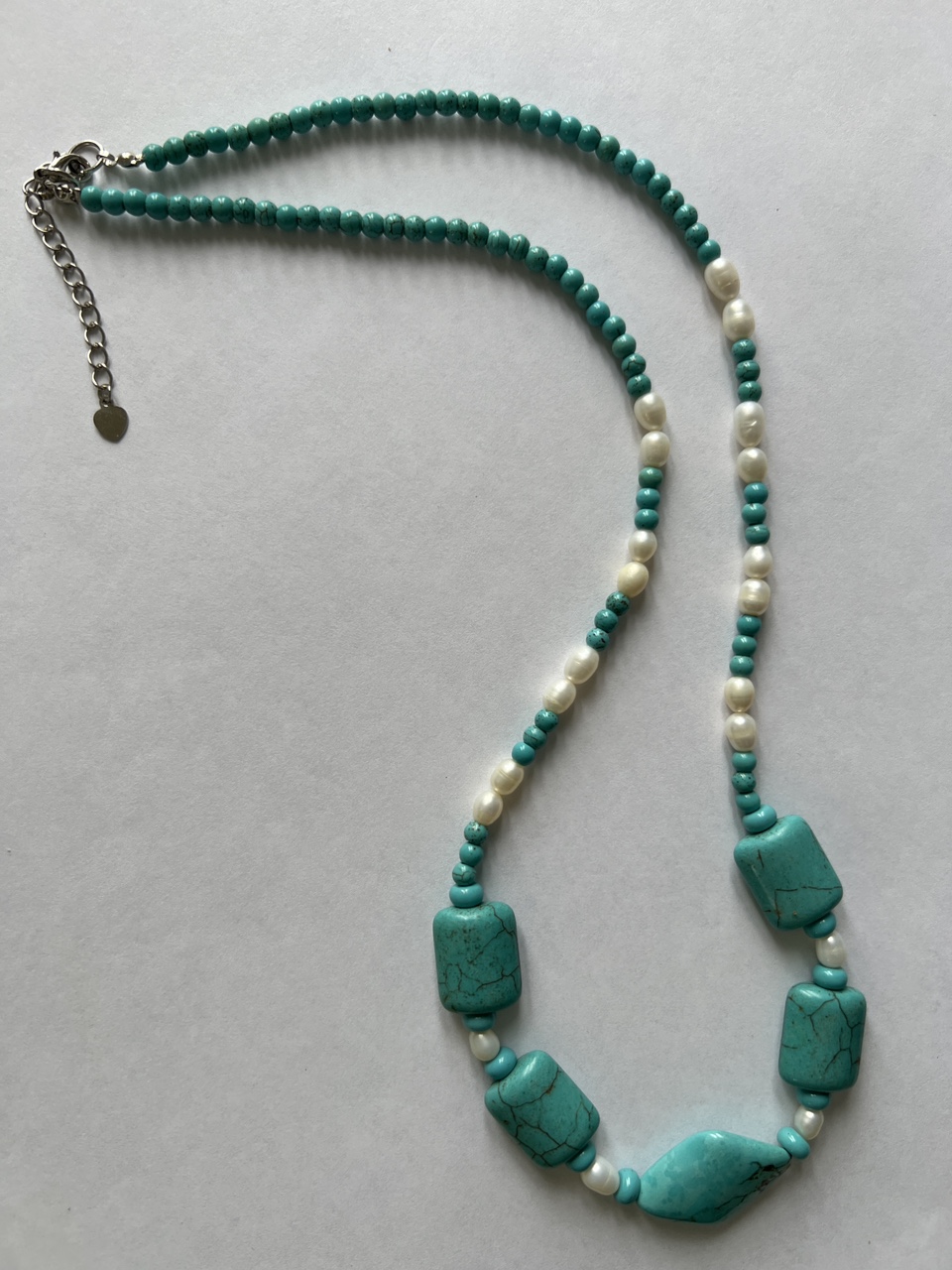 Turquoise and pearl necklace image indicator(2)