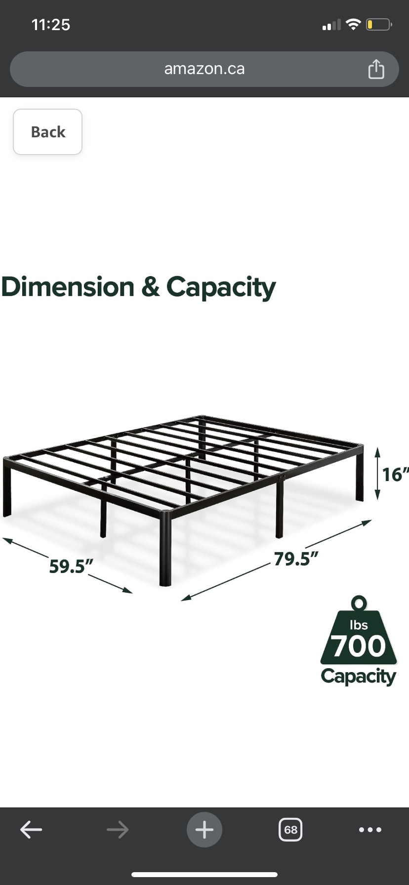 Zinus queen bed frame - photo 3