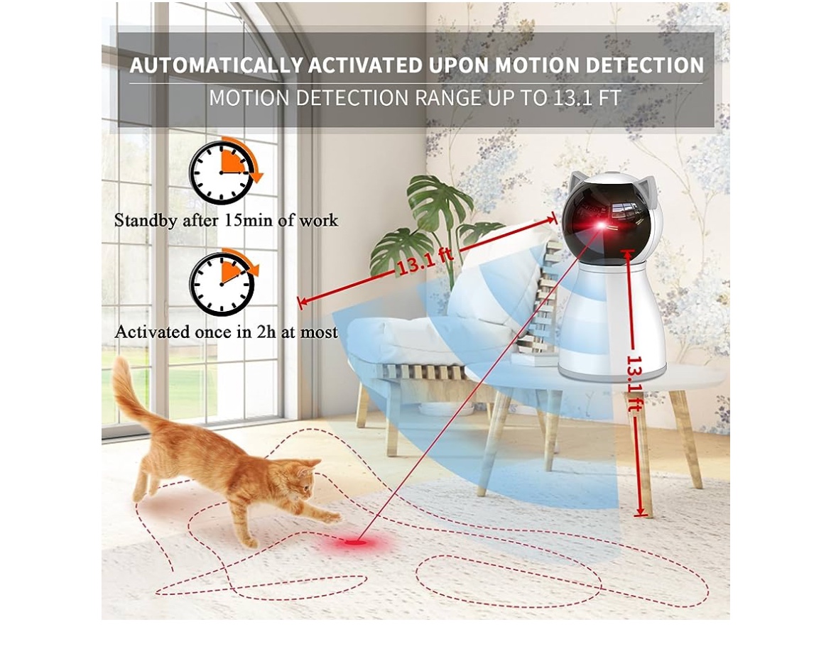 Laser cat toy random trajectory image indicator(3)