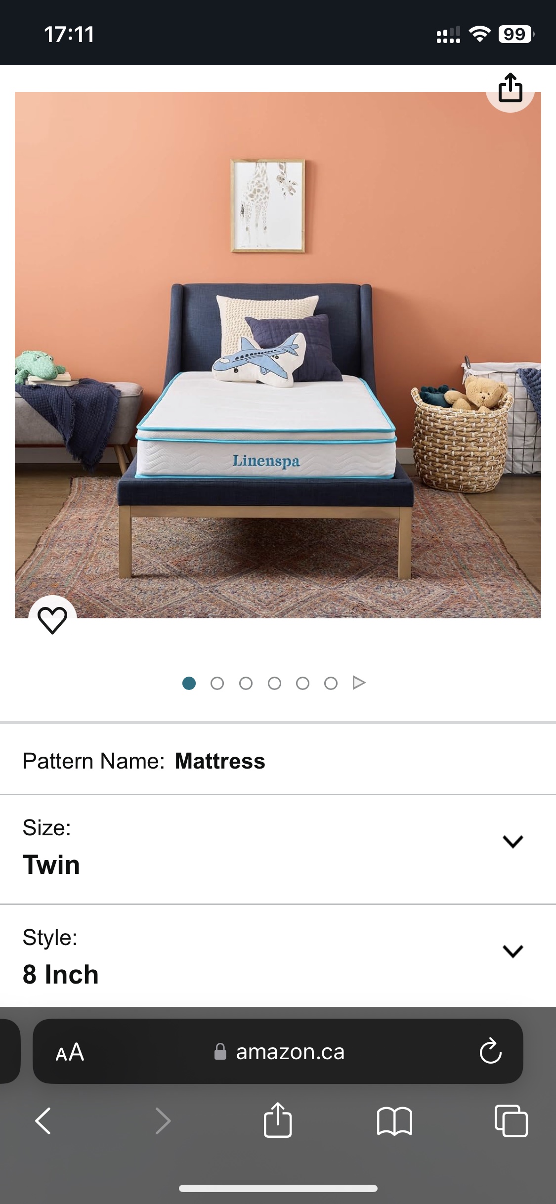 Linenspa twin mattress (pick up on 25th or 26th ONLY) - photo 3