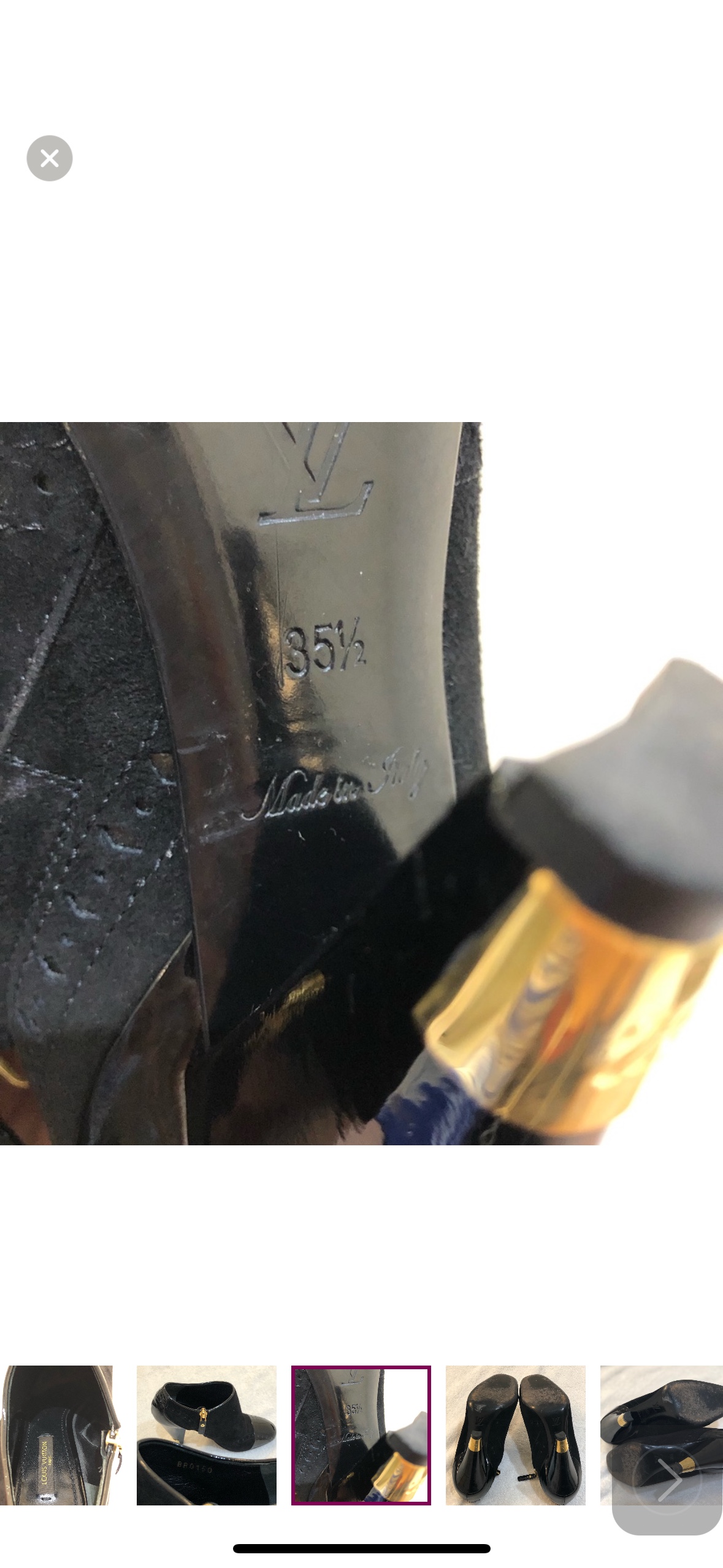 Louis Vuitton suede ankle bootie image indicator(6)