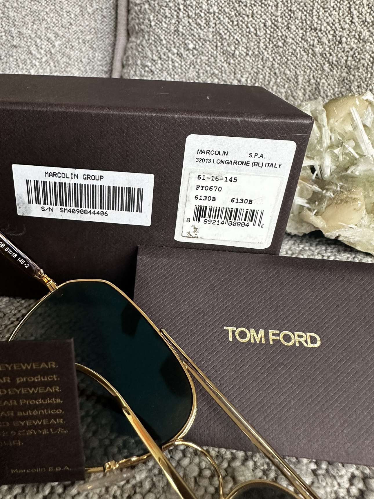 Tom Ford gold aviator unisex sunglasses - photo 3