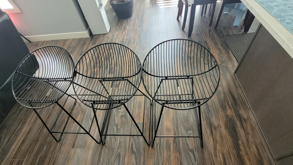 3 Metal Barstools