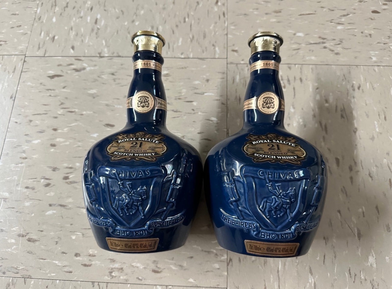 Royal Salute 21  (2 EMPTY BOTTLES NO ALCOHOL)