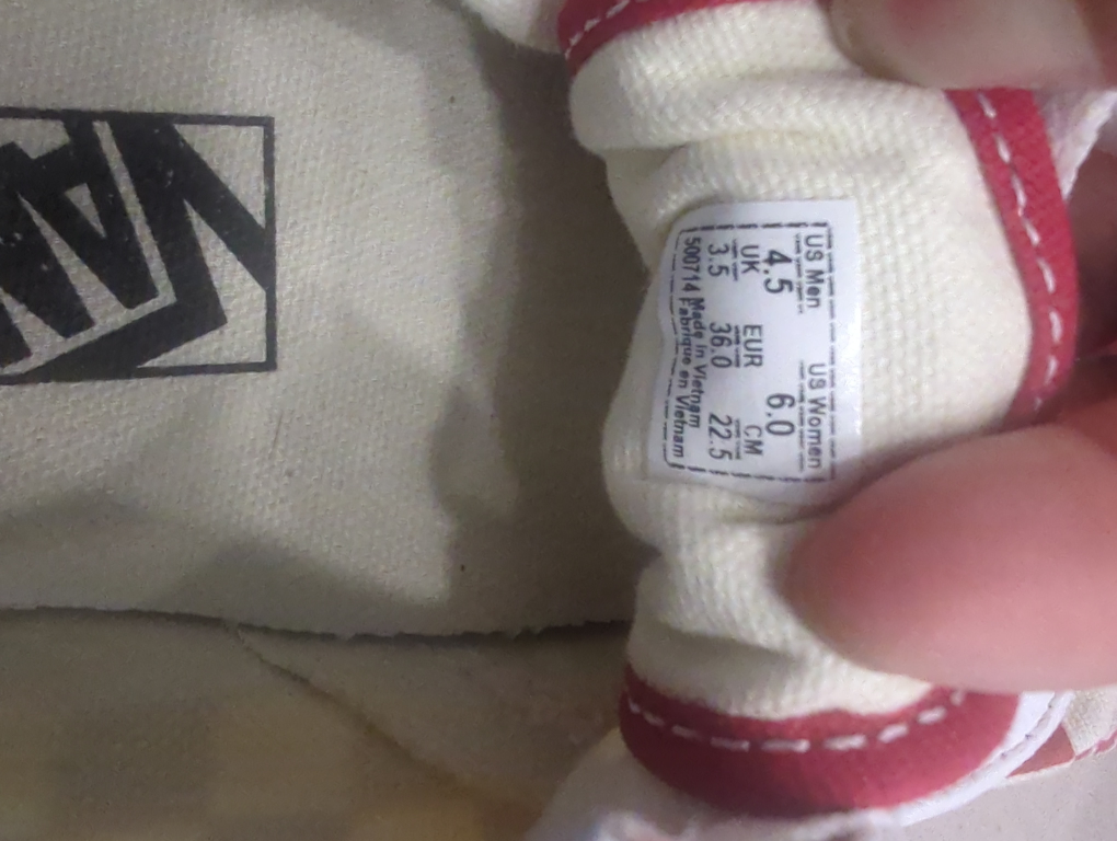 Vans Old Skool Classic Red/White Checkered Canvas Suede Shoes image indicator(2)