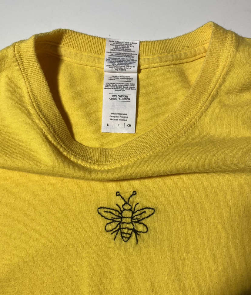 🌸🐝 Cute yellow bee shirt image indicator(3)