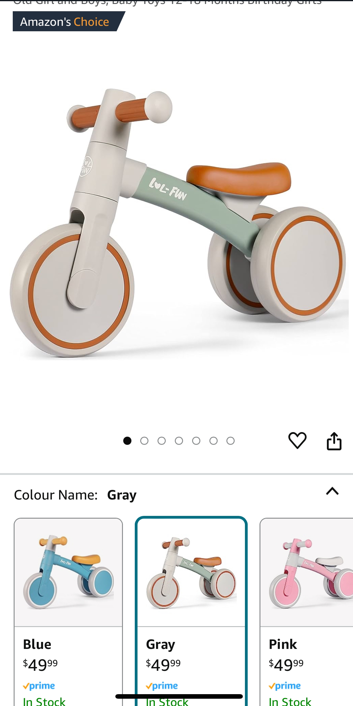 Toddlers kids balance bike