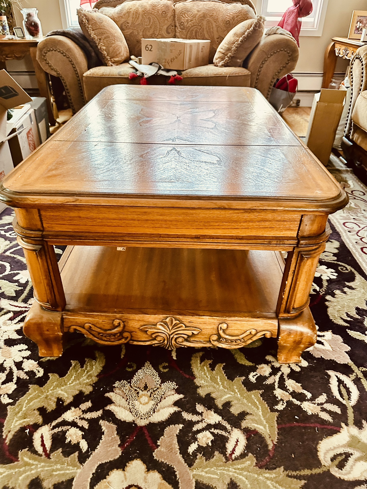 Sofa center table and end tables all antique - photo 2