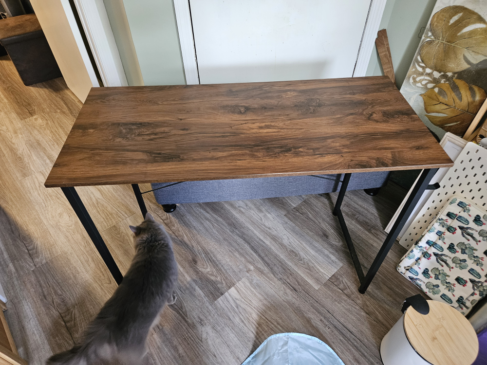 Coleshome 39 Inch Computer Desk, Deep Brown