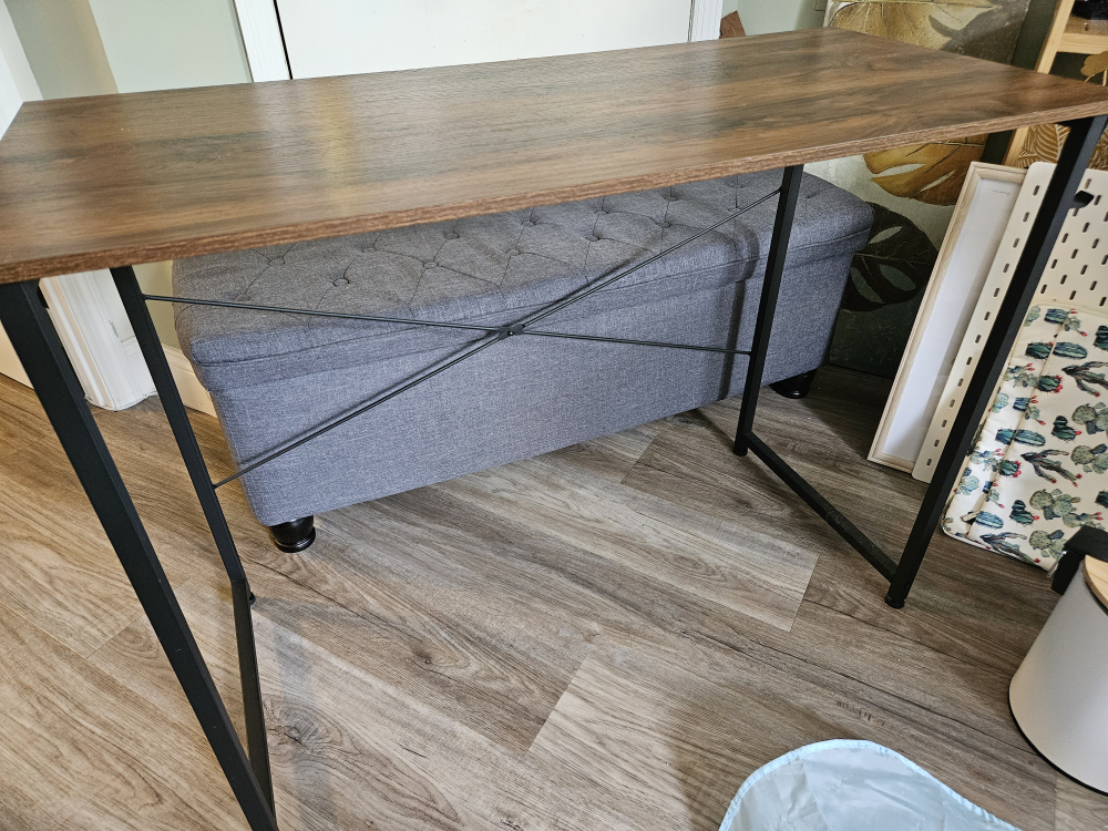 Coleshome 39 Inch Computer Desk, Deep Brown - photo 2