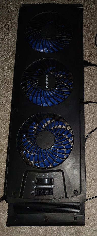 3 fan reversible room window cooling system