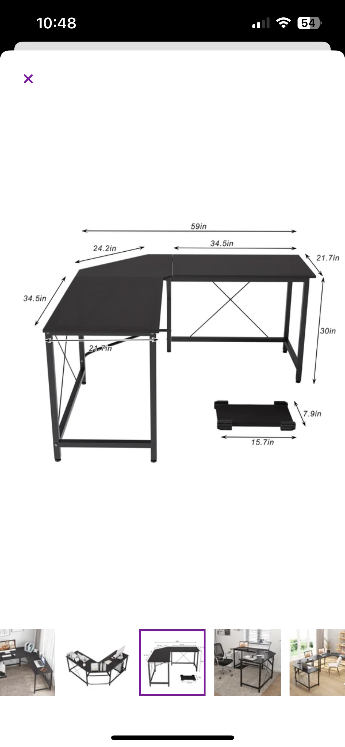 Wayfair L shaped computer table thumbnail