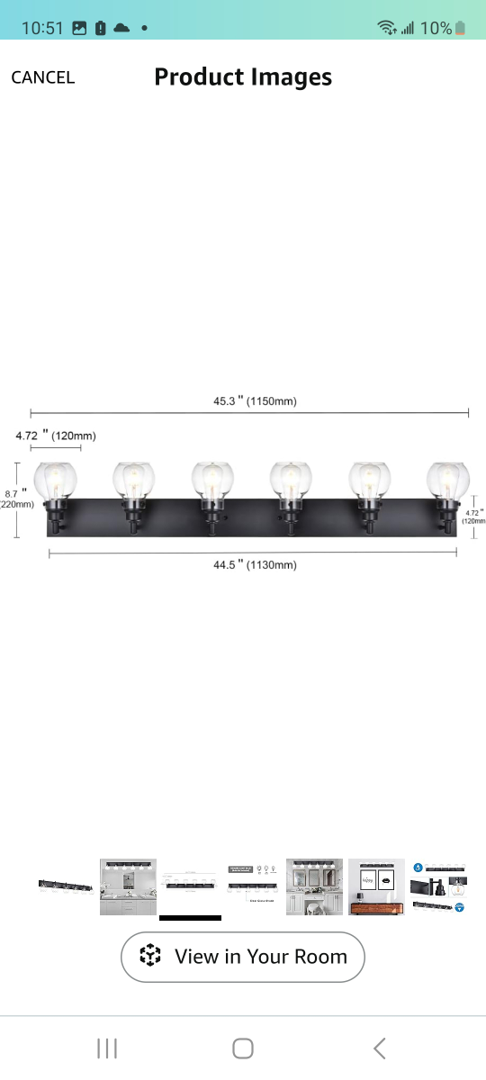 Wullux 6 light globe Vanity image indicator(2)