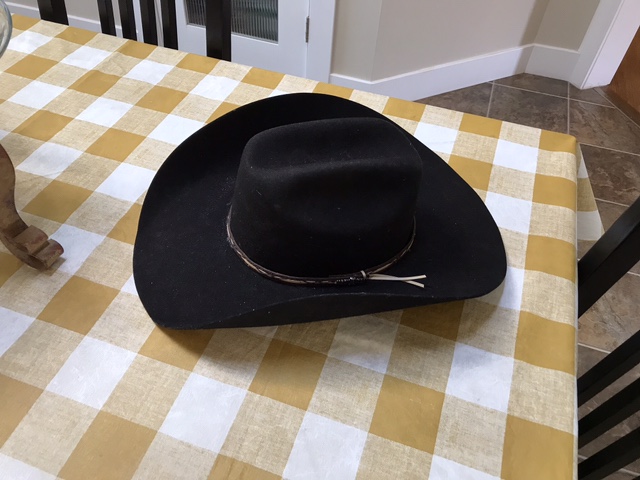 Cowboy Hat. Black felt, size 7 - photo 2