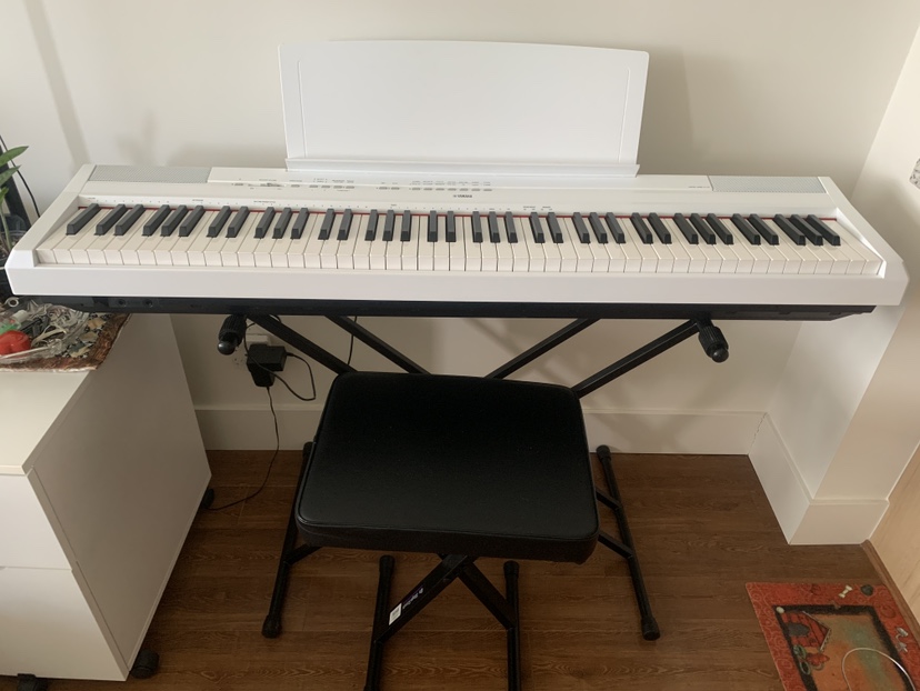 Yamaha P-115 weighted keys piano keyboard with stand and bench