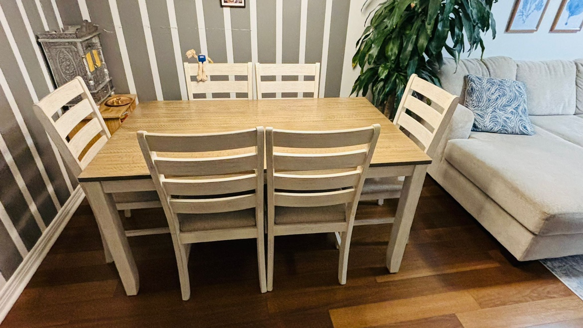 Dining table and chairs