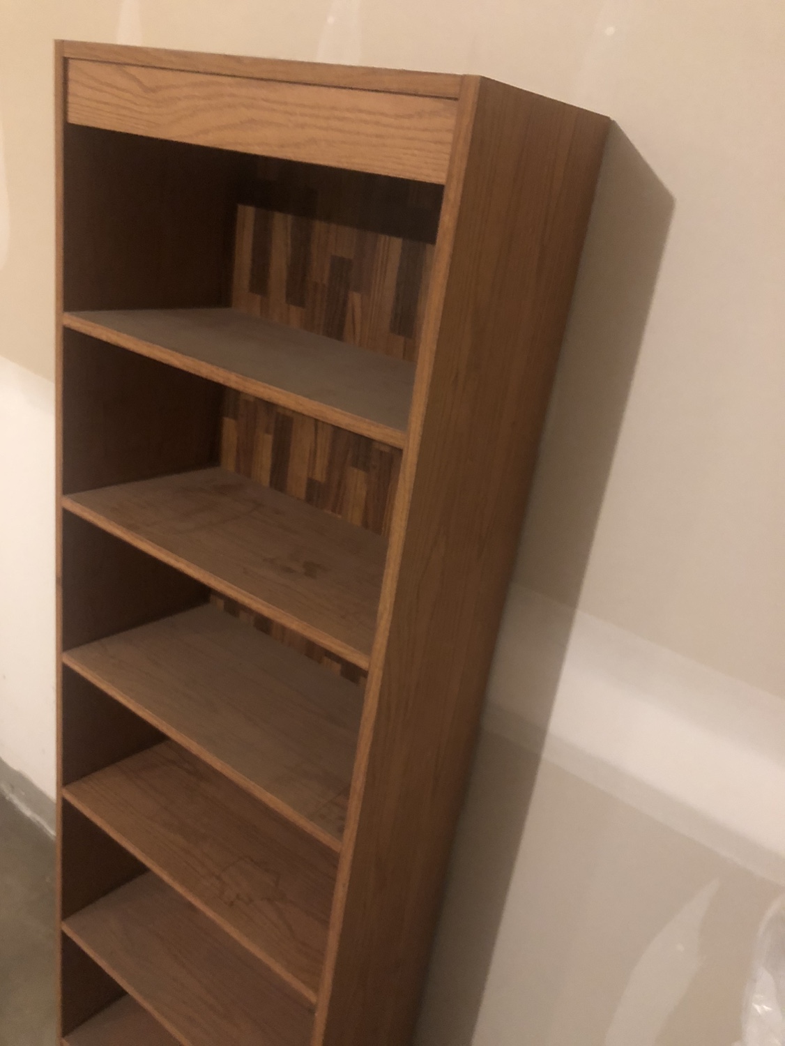 **Rough Textured Wooden 6 Tier Shelf Unit** - photo 3