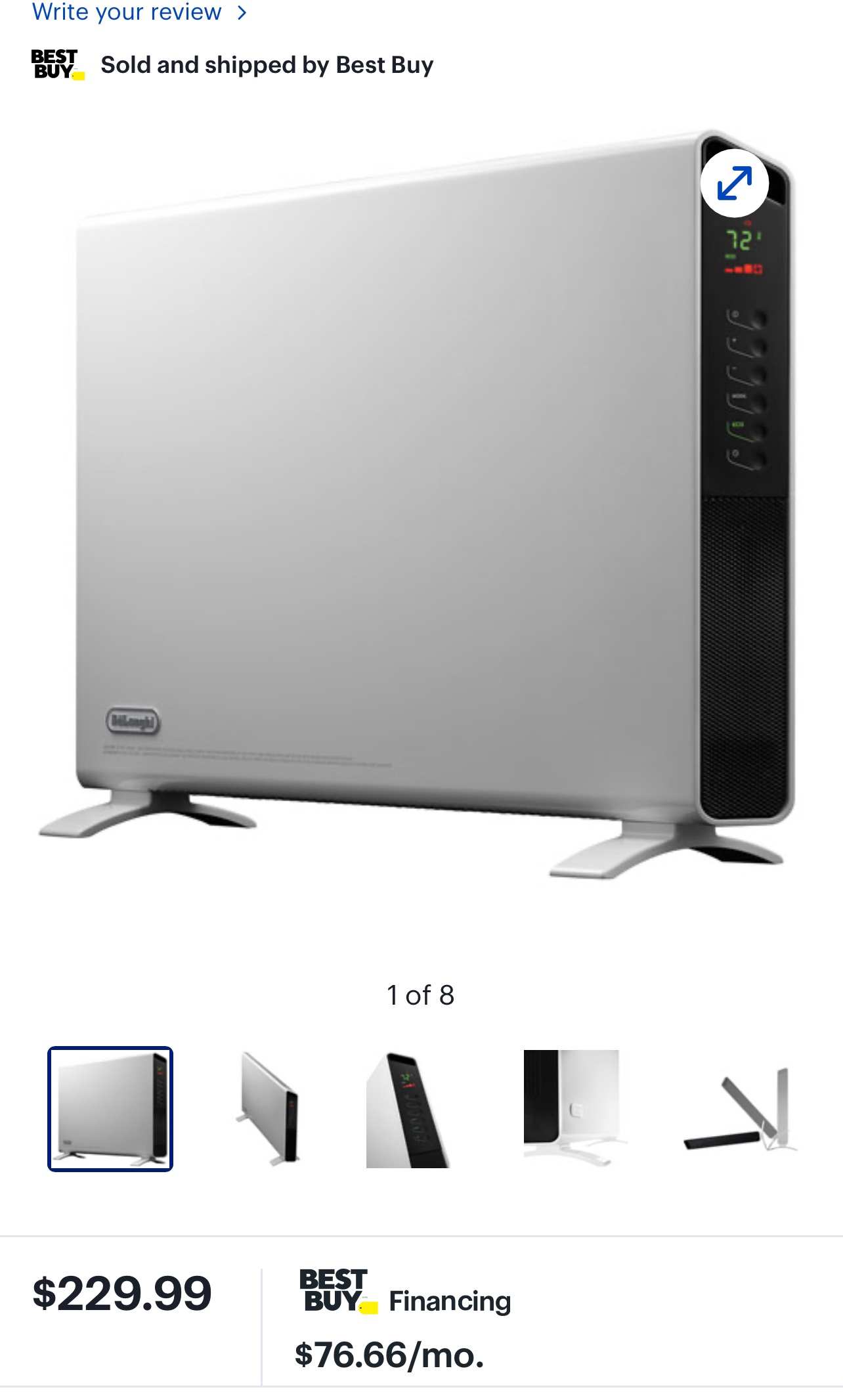 De'Longhi Slim Style Panel Heater - photo 4