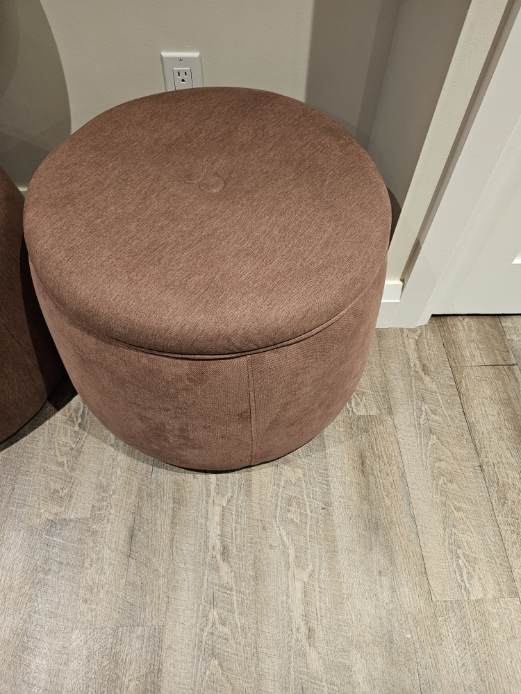 Pink (Grey) Storage Ottomans (1 left) - photo 2