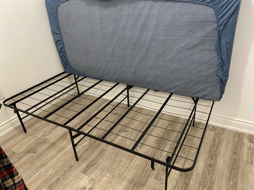 twin bed frame & mattress - photo 4