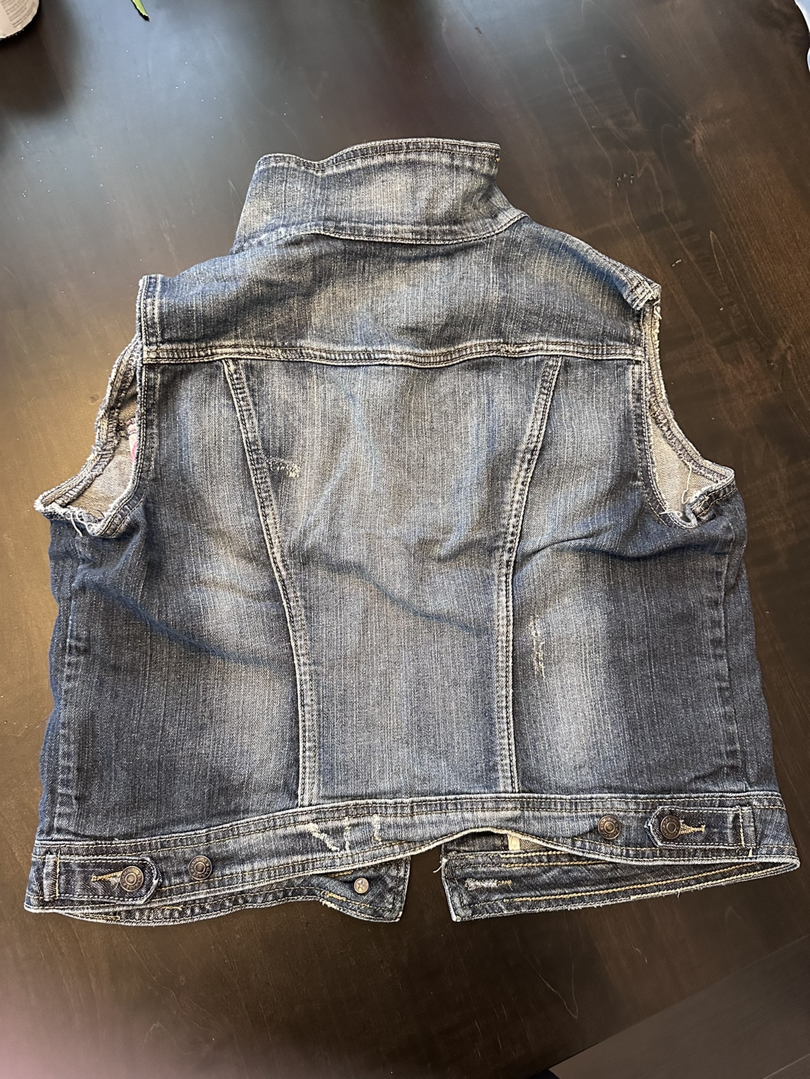 Crop jean vest - photo 2